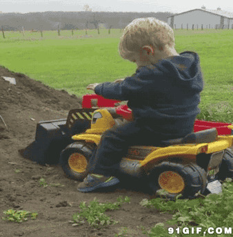 小孩挖土机玩具图片