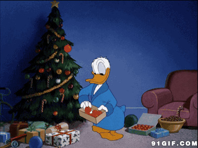 唐老鸭过圣诞动态图片