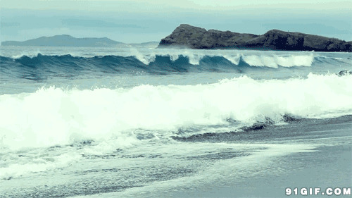 大海后浪推前浪图片:海浪