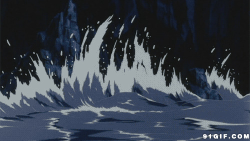 卡通海浪动态图片:海浪,波浪