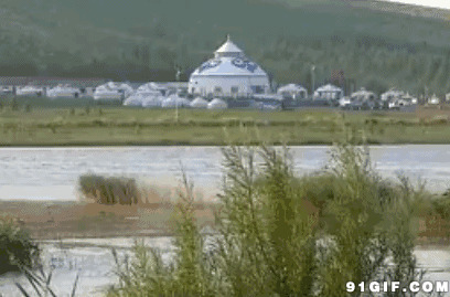 草原蒙古包的风情图片