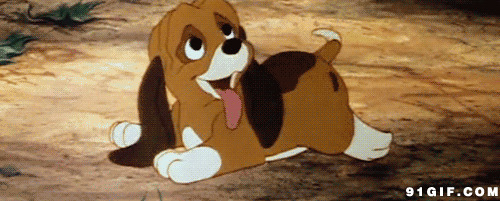小狗狗伸舌头搞怪动画图片:狗狗,卡通