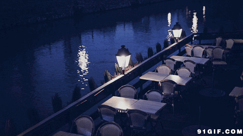 幽静湖边咖啡厅图片:安静,咖啡厅,路灯