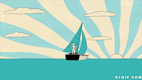 航海背景卡通图片