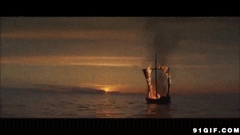 大海船只焚烧动态图:焚烧,烧火,船只