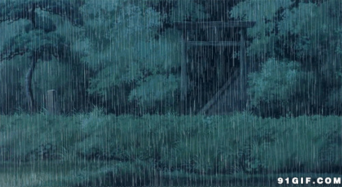 下大雨的动漫图片:下雨,大雨,动漫