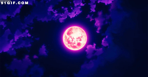 红月亮的图片:月亮,红色,唯美