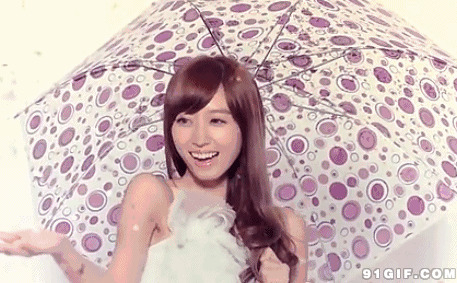 撑伞的女孩图片:撑伞,打伞,大笑,雨伞