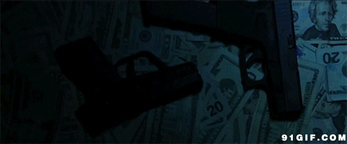 美元和手枪动态图