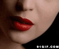 女生涂口红gif图片:口红,嘴唇