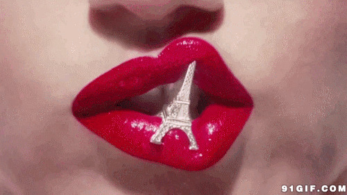 嘴唇上的铁塔动态图:嘴唇,红唇