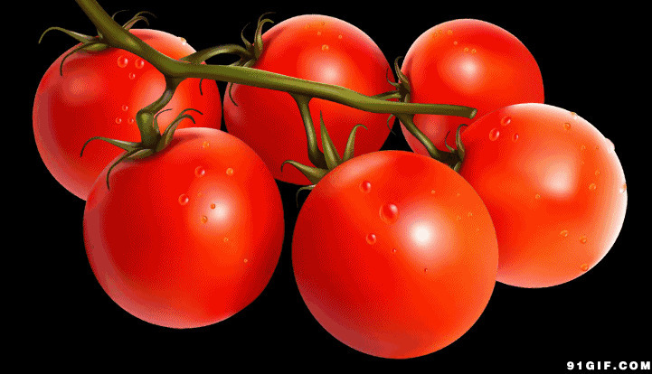 鲜红西红柿动态图:鲜艳,红色,西红柿
