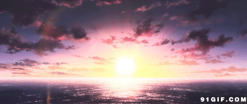 太阳照耀的海面唯美图片