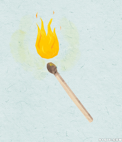 燃烧的火柴卡通闪图:火柴,燃烧