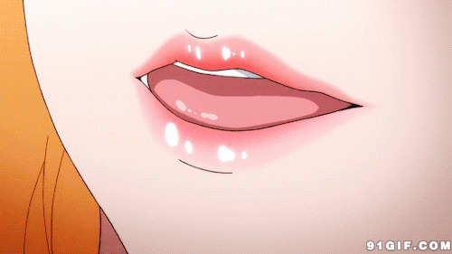 涂唇膏卡通动态图:涂唇膏,嘴唇,红唇