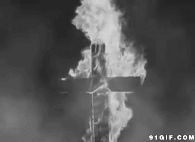燃烧十字架动态图:十字架,燃烧
