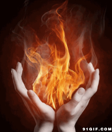 双手托起一团火梦幻图片:火焰,双手
