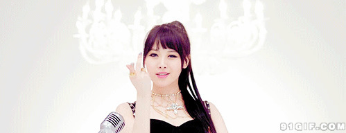 韩国美女歌手唱歌gif图片