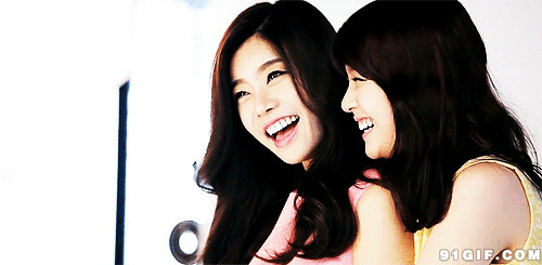 两个女人快乐笑表情图:笑脸,高兴