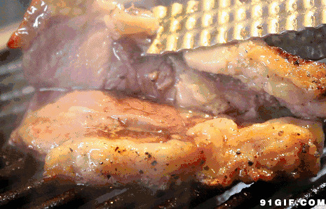 火烤鲜嫩鸡扒动态图片:烧烤,鸡扒