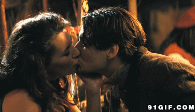 情人浪漫之吻gif图片:接吻,亲吻