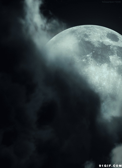乌云盖月亮gif图片:月亮,乌云