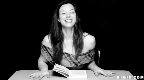 女人看书大笑表情图:大笑,看书