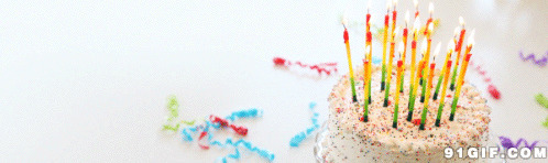 生日蛋糕烛光动态图片