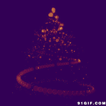 梦幻彩灯圣诞树动态图