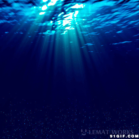 阳光照射海底唯美动态图:海底