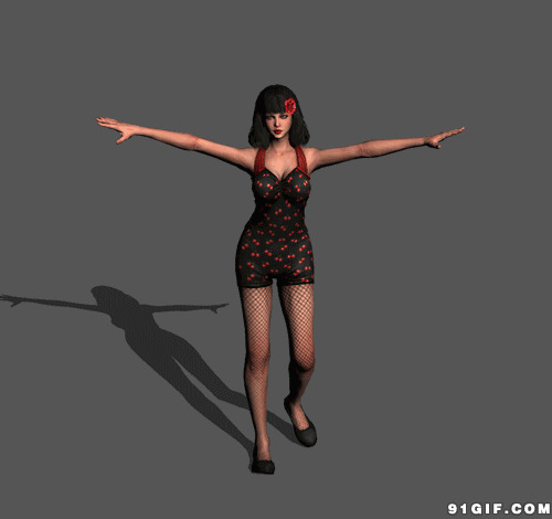 电脑3D制作跳舞女人图片:跳舞,丝袜,