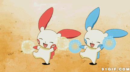 两个小兔子欢迎图片:动漫,兔子,卡通