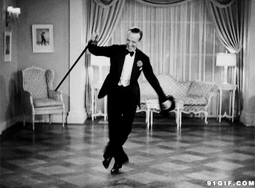 快乐男人跳踢踏舞图片:黑白,踢踏舞,拐杖