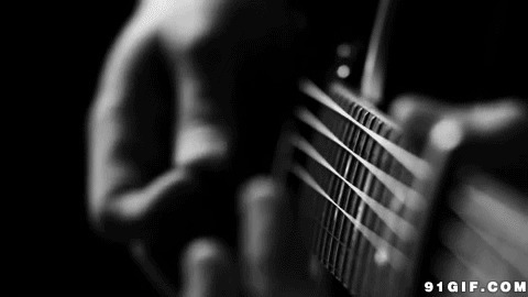 怀旧吉它弹奏图片:黑白,演奏,弹琴