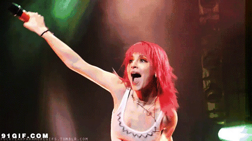 狂热女歌手舞台激情图片:激情,狂热