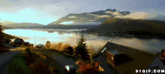 云雾缭绕山水间图片:风景,水雾