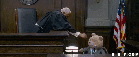 法官和泰迪熊拍手图片:笨笨熊,泰迪熊