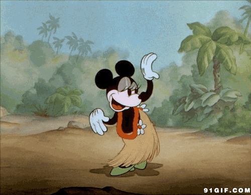 米老鼠跳起欢快的草裙舞图片:米老鼠,跳舞,米奇,卡通