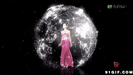 水晶球里跳舞的女人图片