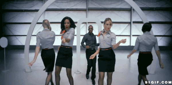 魅力空姐组队跳舞图片:跳舞,空姐