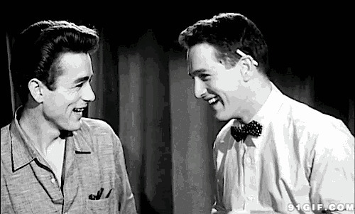 两位男士开心的大笑动态图