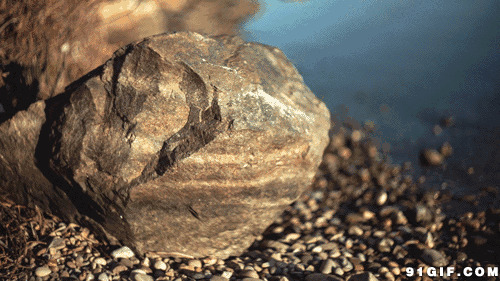 水波映射岸边石头动态图:石头,水波,水波