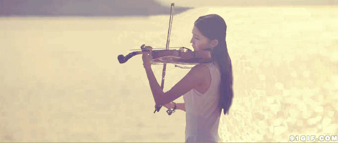 全神贯注的演奏小提琴动态图:演奏,小提琴