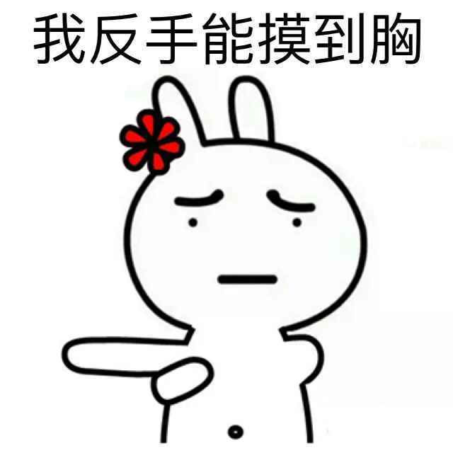 我反手能摸到胸表情图片