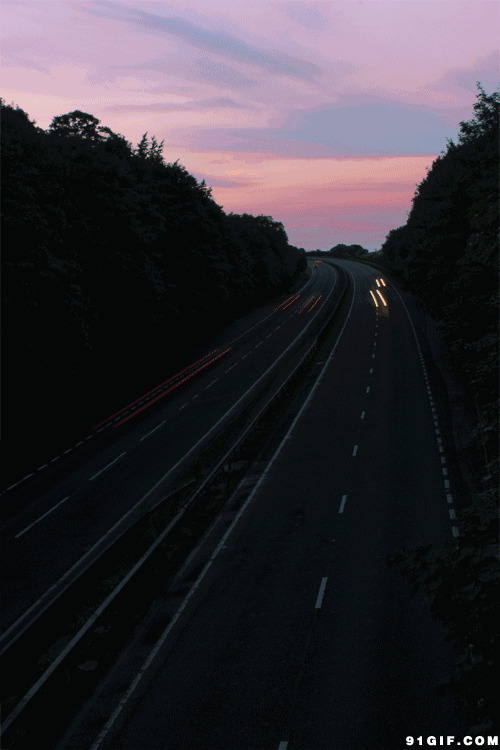 高速公路夜景图片:夜景,公路,车流