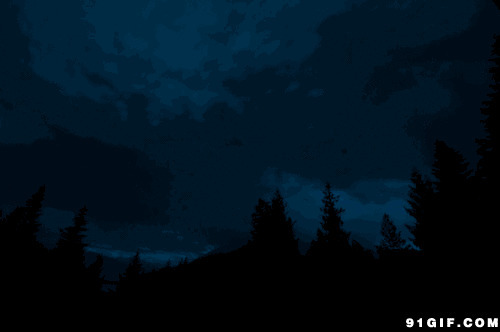 漆黑的夜晚闪电动态图