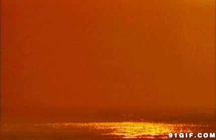 海面一轮红日徐徐升起动态图:太阳,升起