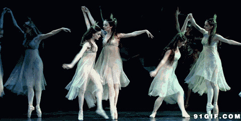 芭蕾舞组合表演动态图:舞蹈,芭蕾舞