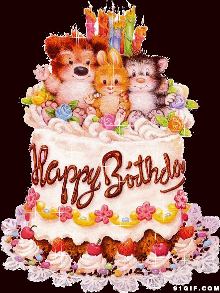 生日快乐大蛋糕唯美动态图:生日快乐,蛋糕,生日蛋糕