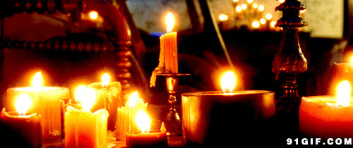 蜡烛火苗闪烁动态图:蜡烛,烛光,火焰